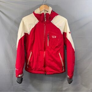 Mountain Hardwear Jacket Womens Medium Red Hooded Fleece Lined Powder Skirt